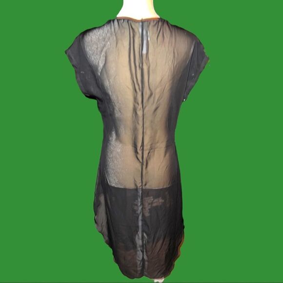 Nwot! Gracie brand sheer black top with green sequins on top front ! - Picture 6 of 9